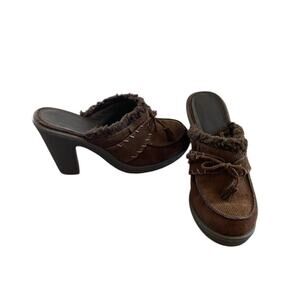 Vintage y2k brown chunky mules